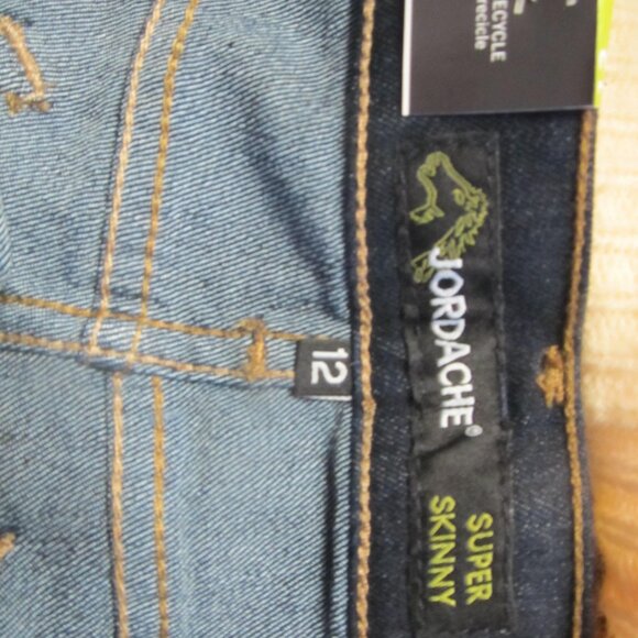 NWT Youth Girls Sz 12 Jeans Blue Jean Pants Girls Sz 12 reg Super skinny Jeans - Picture 6 of 6